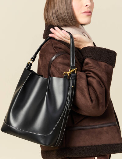 Sac bandouli&egrave;re noir femme