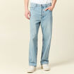 Jeans large 5 poches denim dirty homme