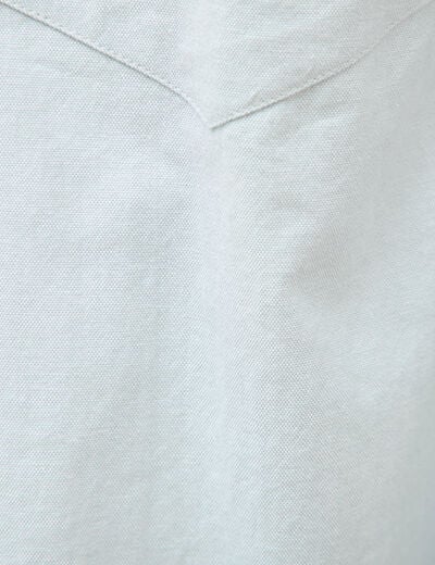 Chemise manches longues col am&eacute;ricain vert clair homme