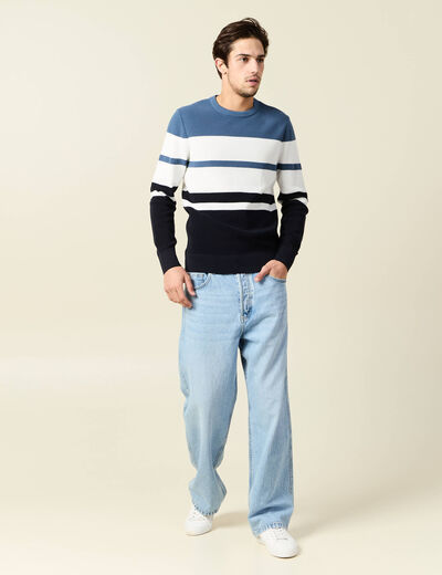 Pull manches longues ecru homme