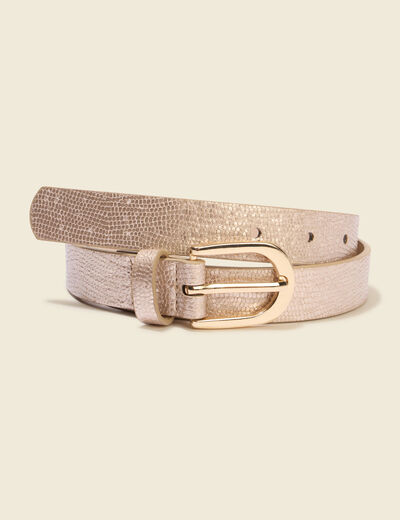 Ceinture fine couleur or femme