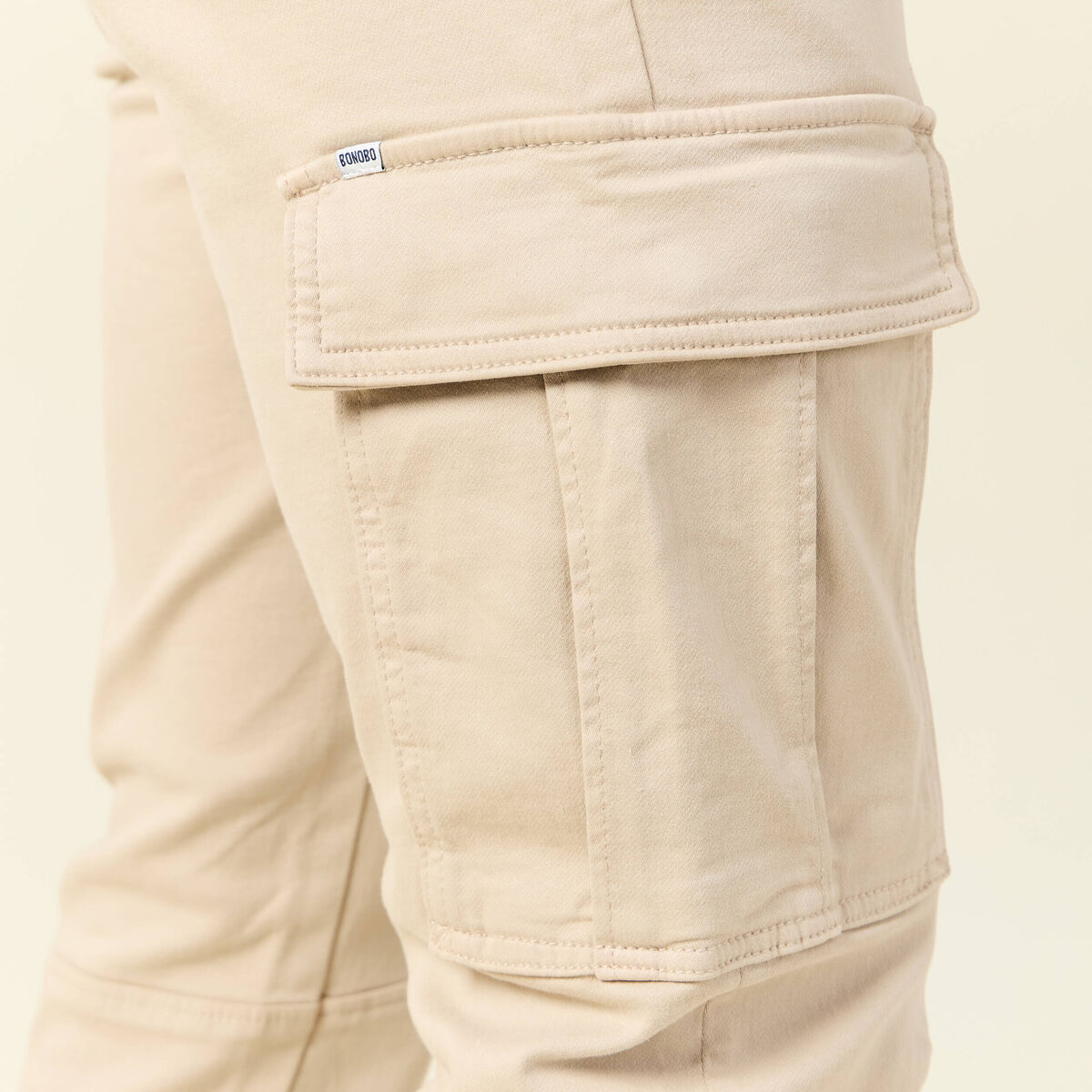 Pantalon battle bas resserré beige homme