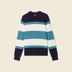 Pull éco-responsable bleu pétrole homme
