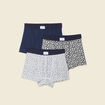 Lot 3 boxers bleu marine homme