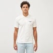 Polo ajust&eacute; manches courtes en coton ecru homme