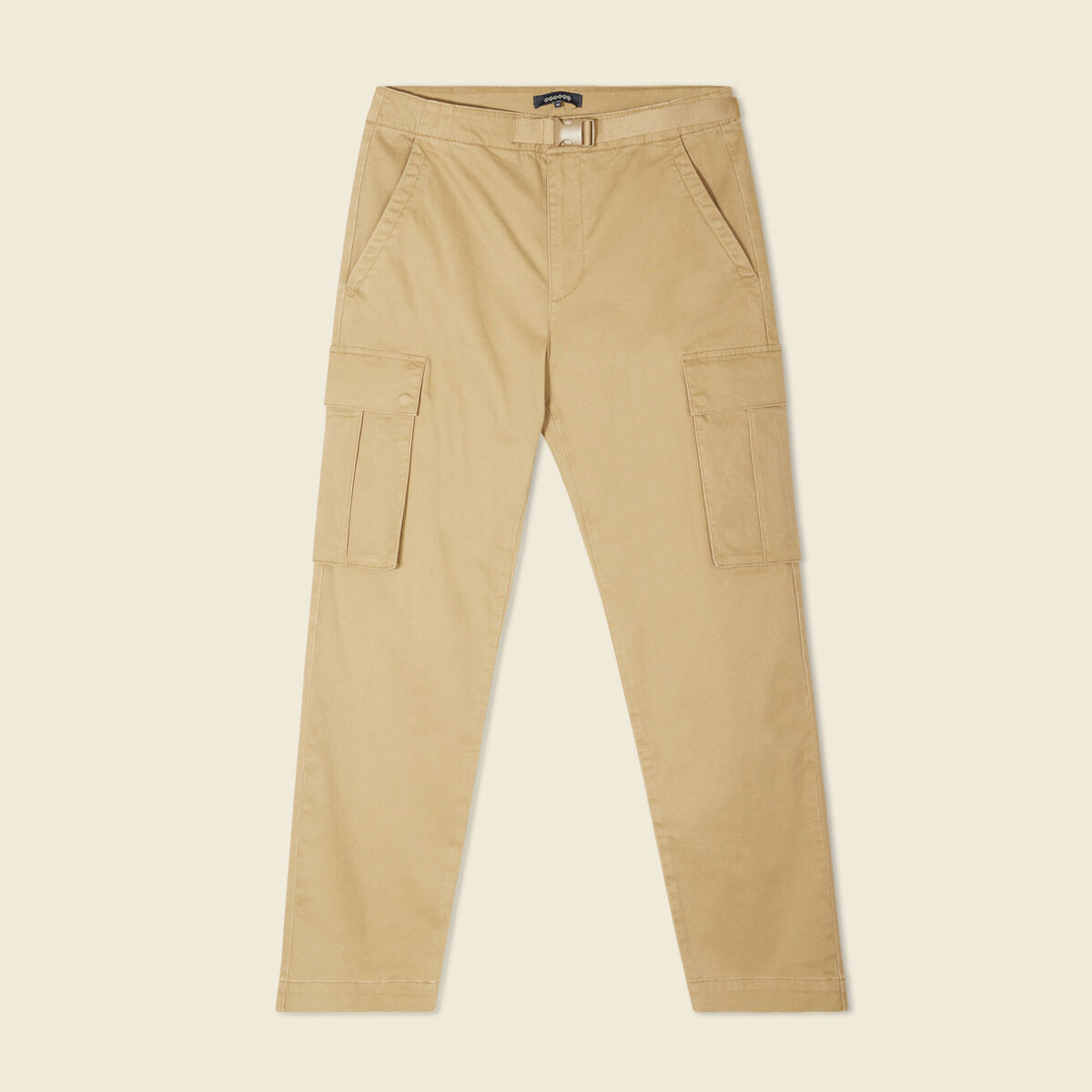 Pantalon cargo poches côtés vert kaki homme