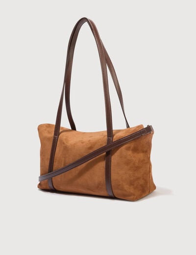 Sac bandouli&egrave;re avec doublure camel femme