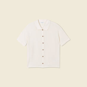 polo en maille creme femme Polo en maille creme femme