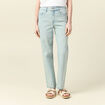 Jeans droit 7/8ème denim baby bleu femme
