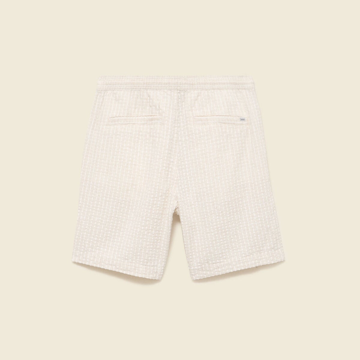 Bermuda coupe droite beige homme