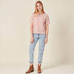 T-shirt manches courtes rouge foncé femme