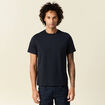T-shirt en coton manches courtes bleu marine homme