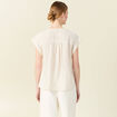 Chemise manches courtes creme femme