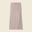 Pantalon large avec pinces gris femme