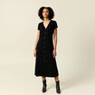 Robe longue droite noir femme