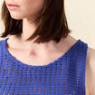 Débardeur sans manches ajouré bleu violet femme