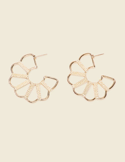 Boucles d'oreilles créoles couleur or femme