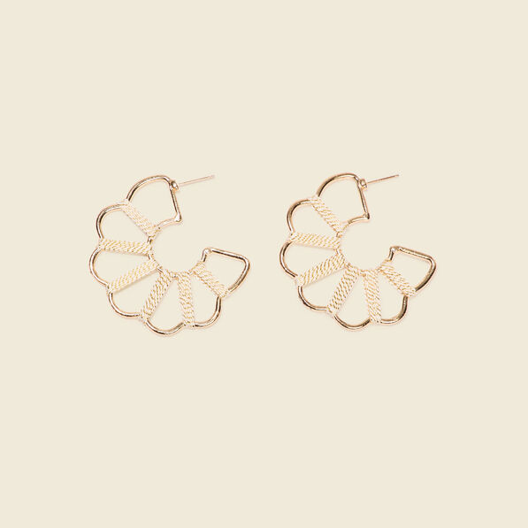 Boucles d'oreilles créoles couleur or femme
