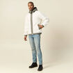 Blouson à capuche ecru homme