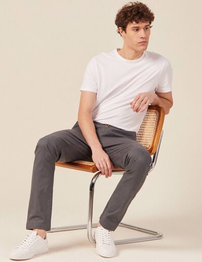 Pantalon chino longueur 32 gris homme