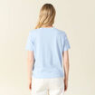 T-shirt manches courtes bleu clair femme