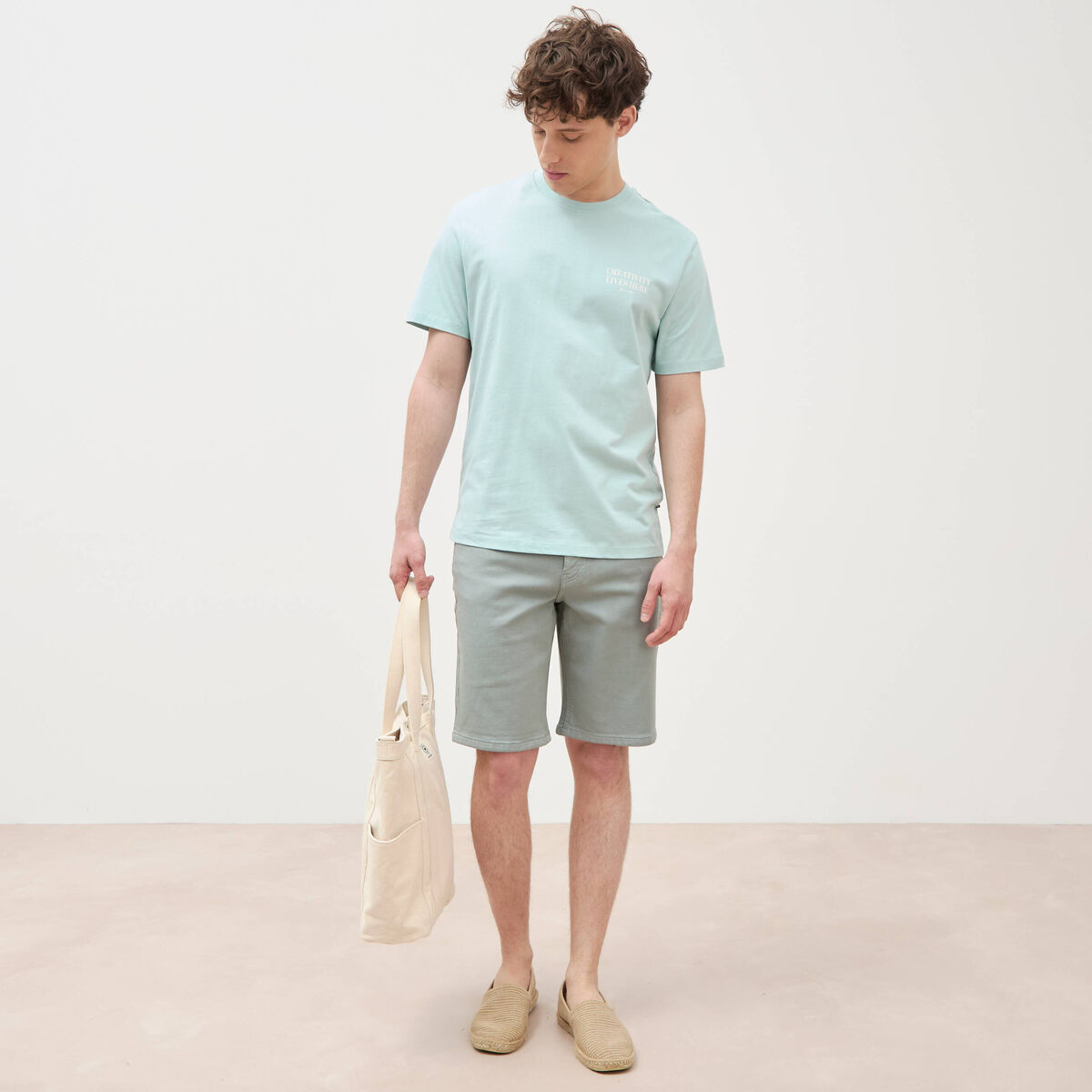 Bermuda vert clair homme