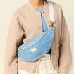 Sac banane en jean denim bleach femme
