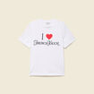 T-shirt oversize col rond en coton blanc femme
