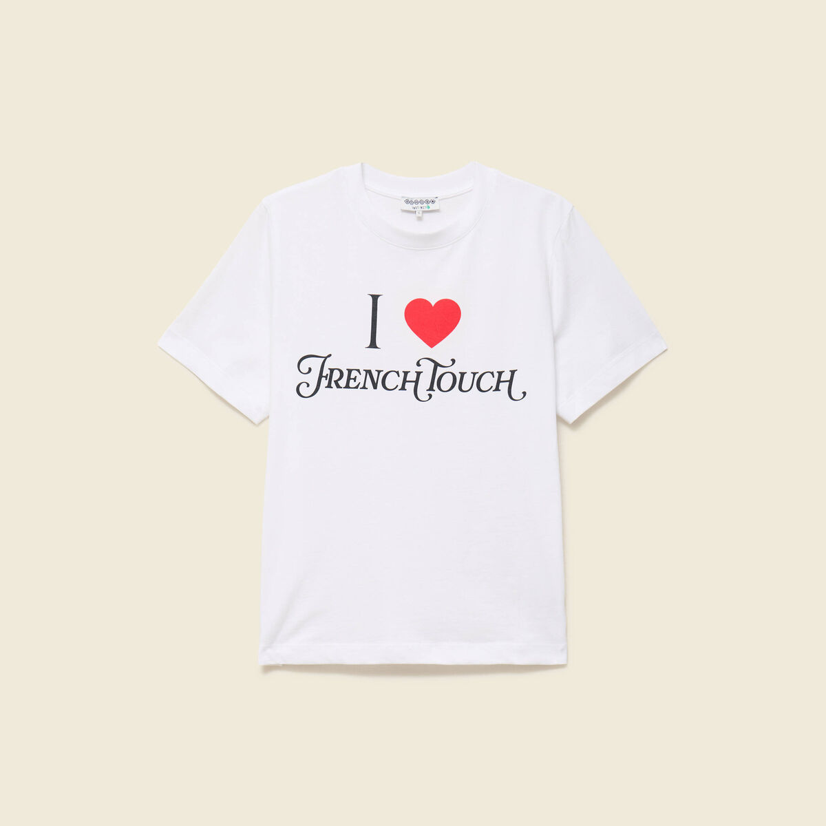 T-shirt oversize col rond en coton blanc femme