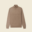 Pull manches longues taupe homme