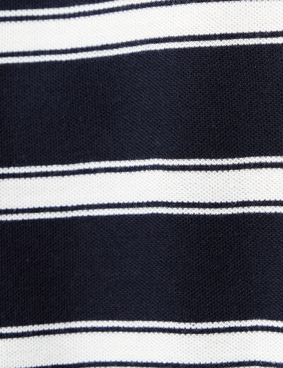 T-shirt ray&eacute; col rond manches courtes ecru homme