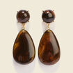 Boucles d'oreilles marron fonc&eacute; femme