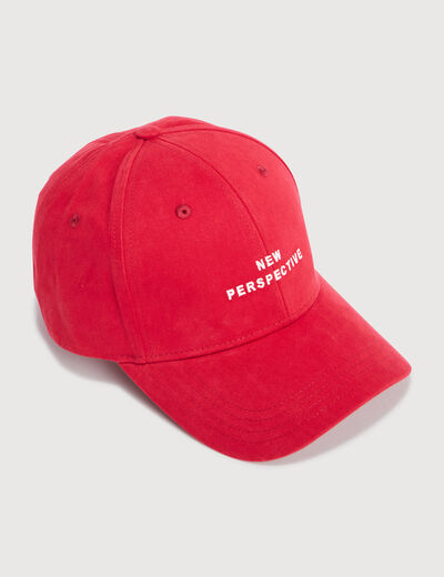 Casquette en coton rouge homme
