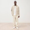 Pantalon large en velours ecru homme