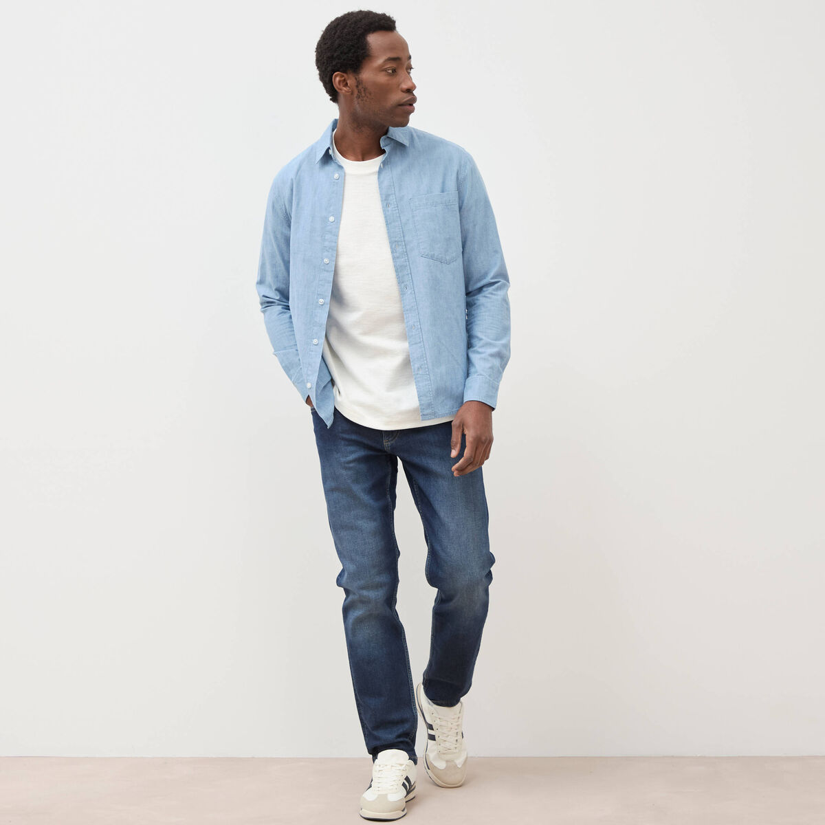 Jeans straight ultra stretch denim brut homme