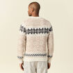Pull manches longues beige homme