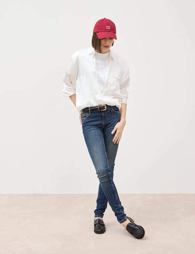 Jeans skinny push-up taille standard denim brut femme