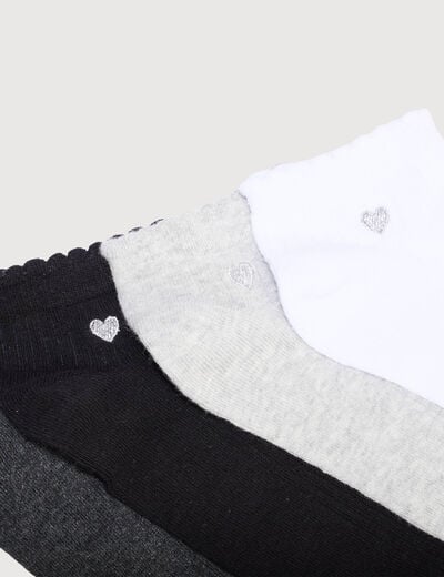 Lot de 4 paires de chaussettes noir femme