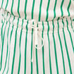 Short taille haute en maille ray&eacute;e vert femme