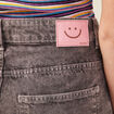 Jeans cargo taille haute noir femme