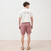 Maillot de bain avec broderie doubl&eacute; vieux rose homme