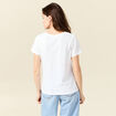 T-shirt manches courtes blanc femme