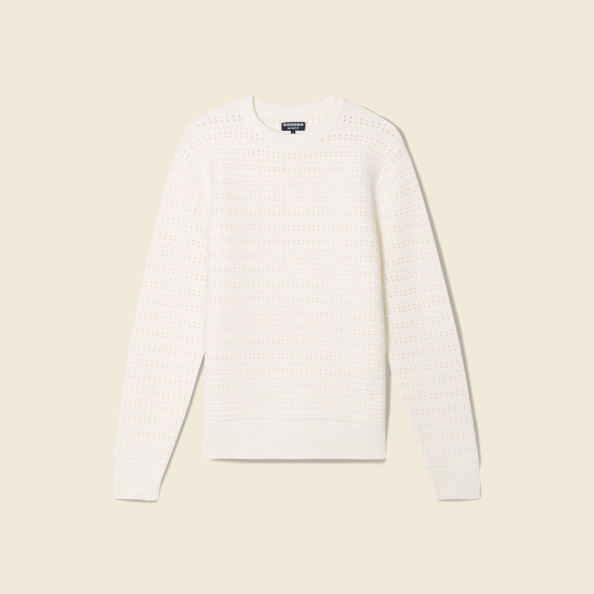 Pull éco-responsable ecru homme