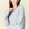 Pull manches longues bleu ciel femme