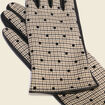 Gants en cuir avec doublure noir femme