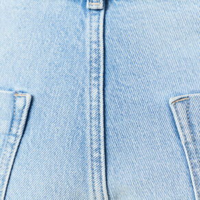 Jeans mom ceinture foulard denim bleach femme