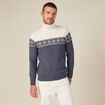 Pull manches longues col roulé ecru homme