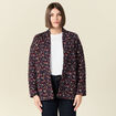 Gilet manches longues bleu marine femme