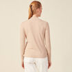 T-shirt manches longues beige femme