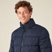 Doudoune droite zippée bleu marine homme
